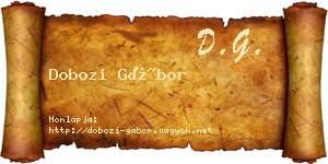 Dobozi Gábor névjegykártya