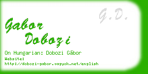 gabor dobozi business card