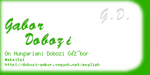 gabor dobozi business card